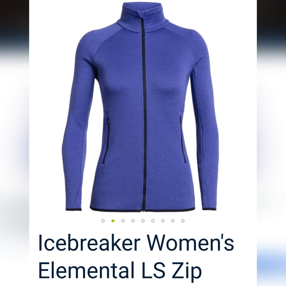 EUC Icebreaker Elemental Wool Fleece Jacket Purple Size XL